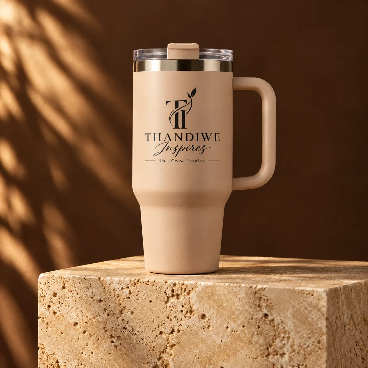 The Rise Tumbler — nude insulated cup